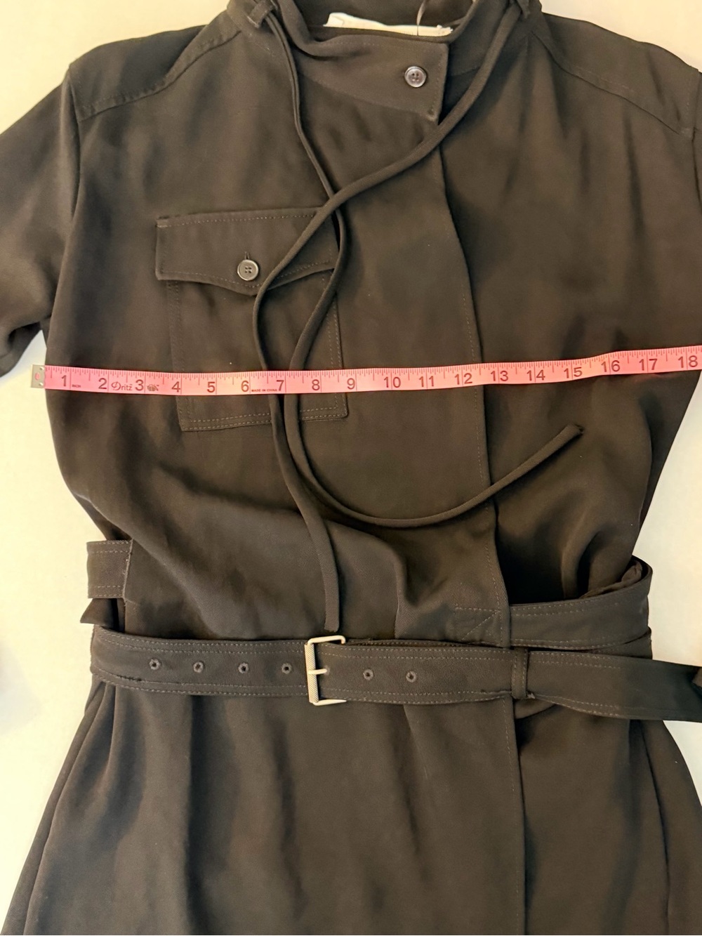 Rare Zara Studio Limited Edition Black Belted Overlay Utility Mini Dress NWT M - Picture 7 of 16